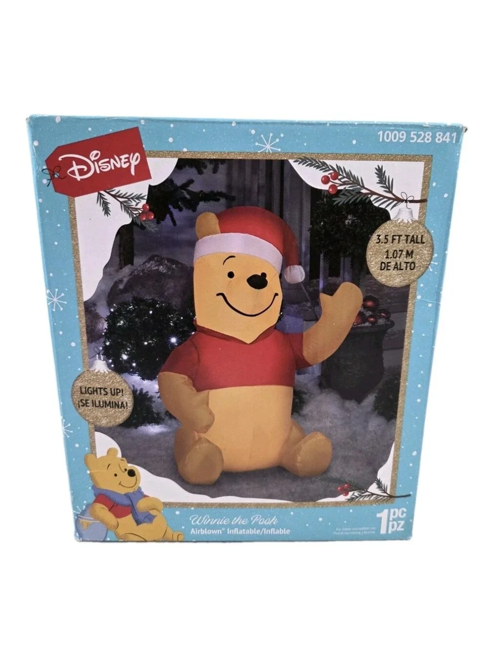 Gemmy Disney Winnie the Pooh 3.5FT Airblown Inflatable Christmas Yard Decor